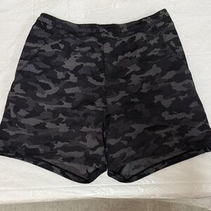 lululemon athletica Black and Gray Camo Athletic Shorts